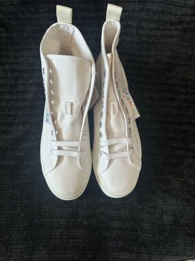 Superga 2708 Happy Label Hi Top Platform White EU 39 Womens 8 NWT